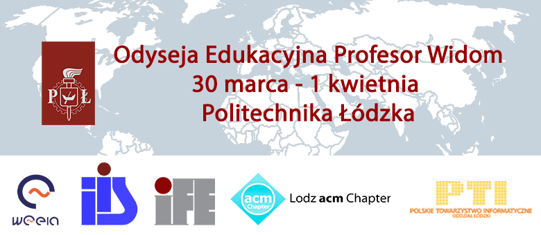 Jennifer Widom Łódź 2017 PTI ACM Politechnika Łódzka Andrzej Romanowski